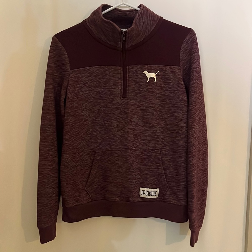 PINK half zip sweater